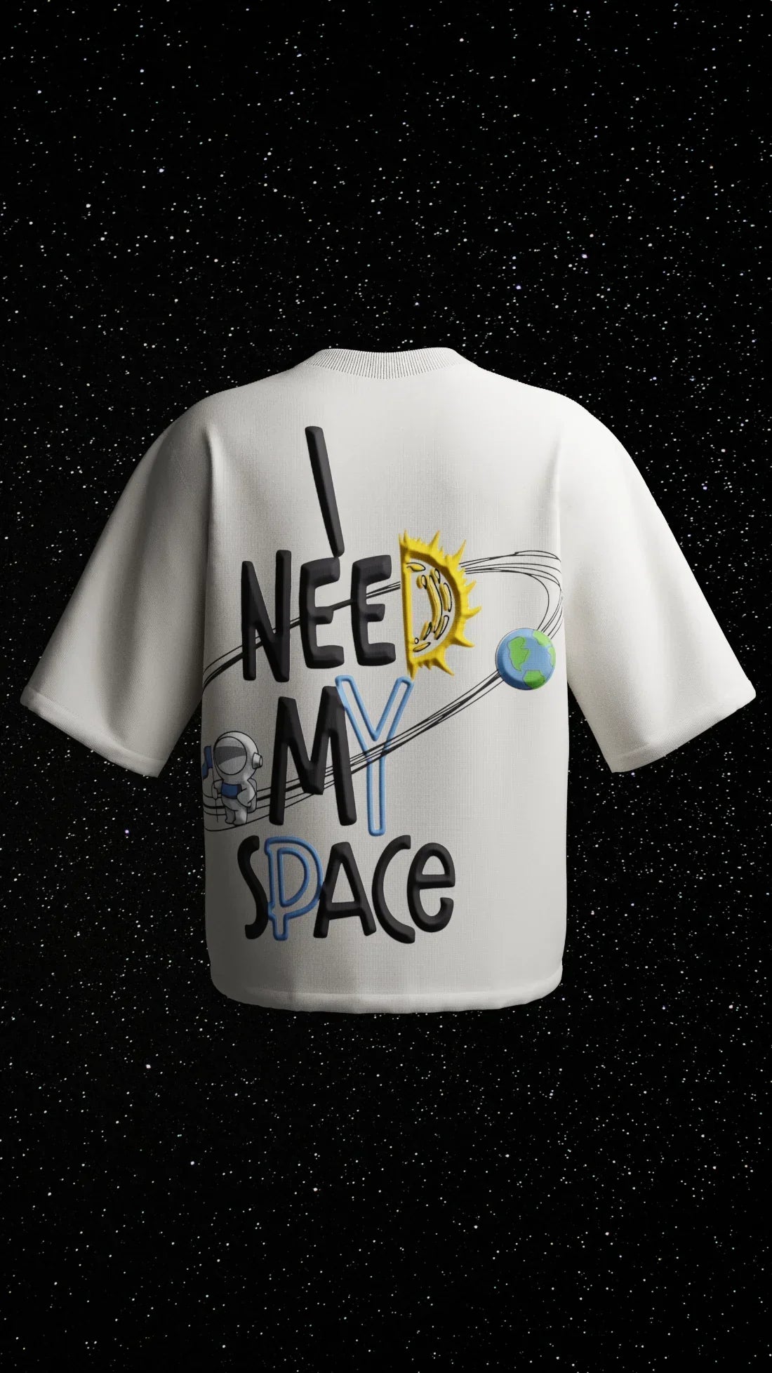 I Need My Space Oversized T-shirt - Krylln