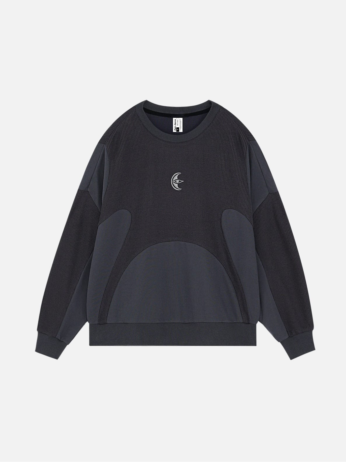 [Eye Of Moon] Knit Patchwork Sweatshirt - Krylln