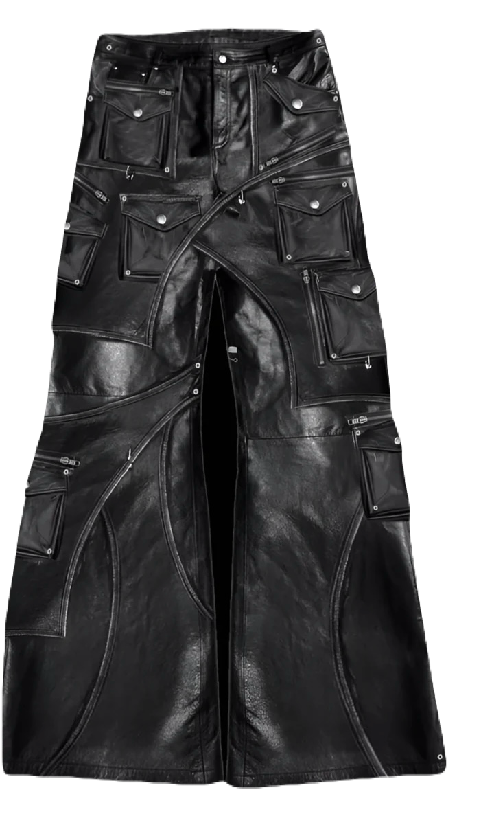 REMOTE FUNCTIONAL LEATHER PANTS /25° - Krylln