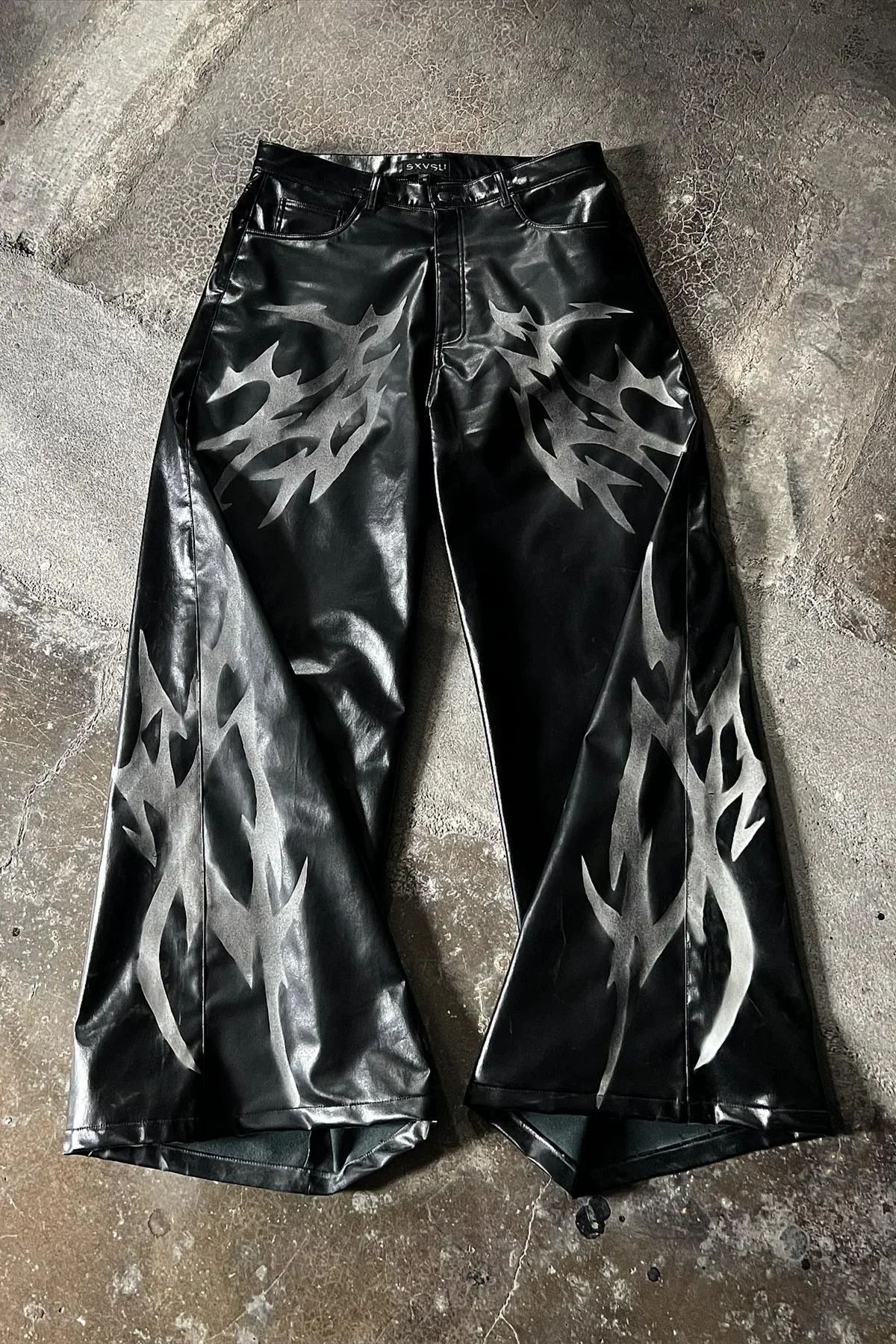 HEAVY LEATHER DESIGNER PANTS - Krylln