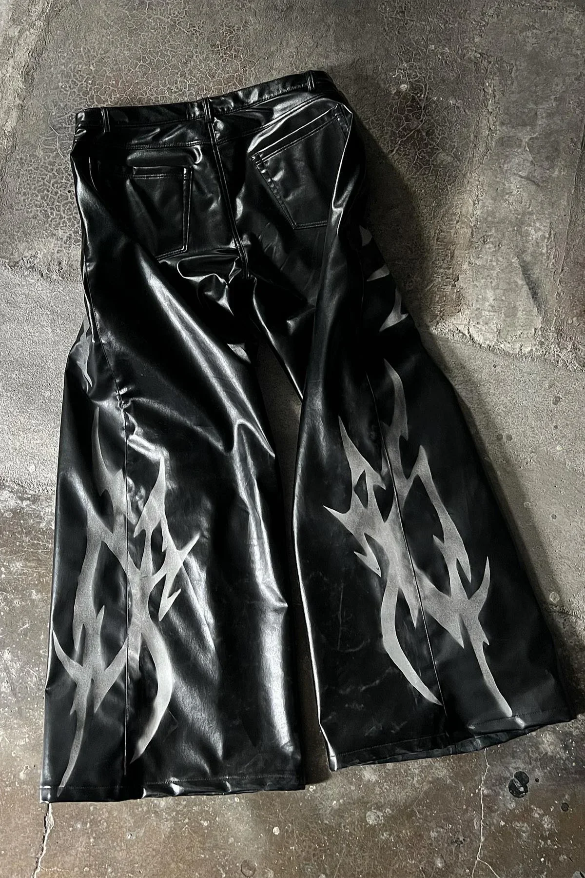 HEAVY LEATHER DESIGNER PANTS - Krylln