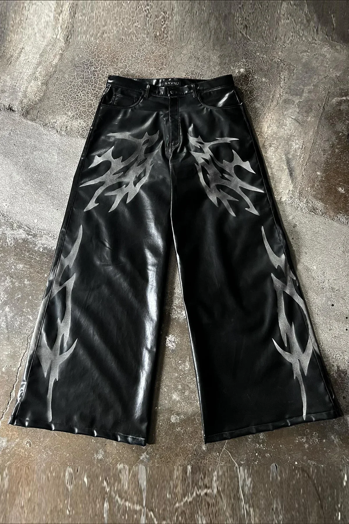 HEAVY LEATHER DESIGNER PANTS - Krylln