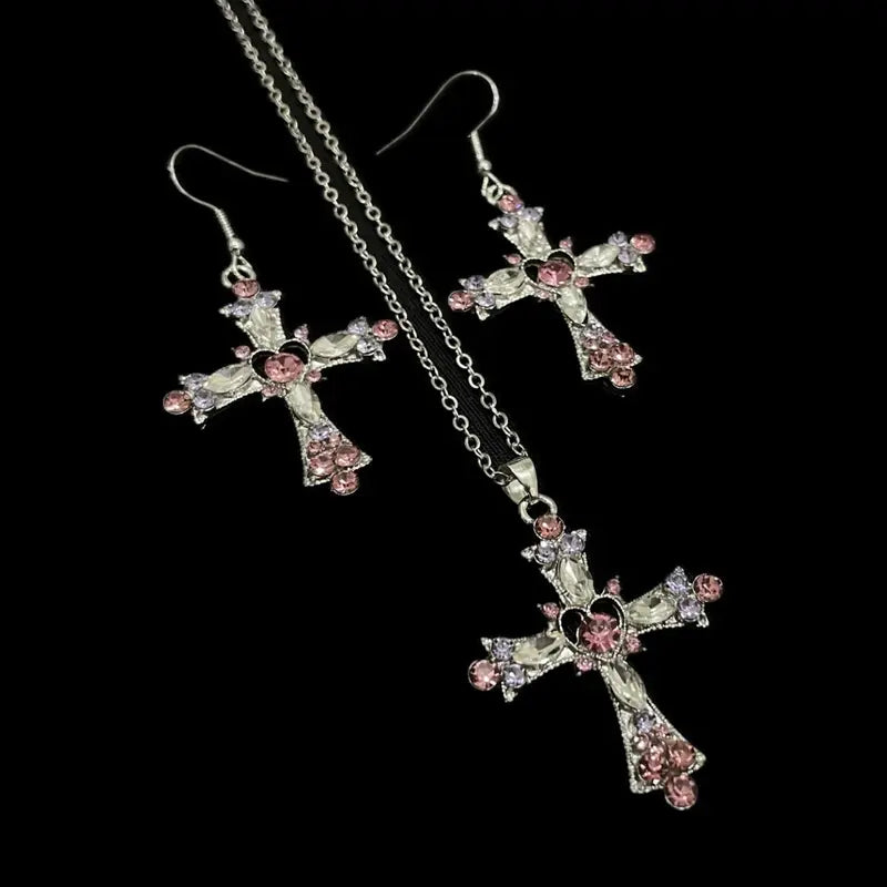 Kyo’s Cross Earrings + Necklace